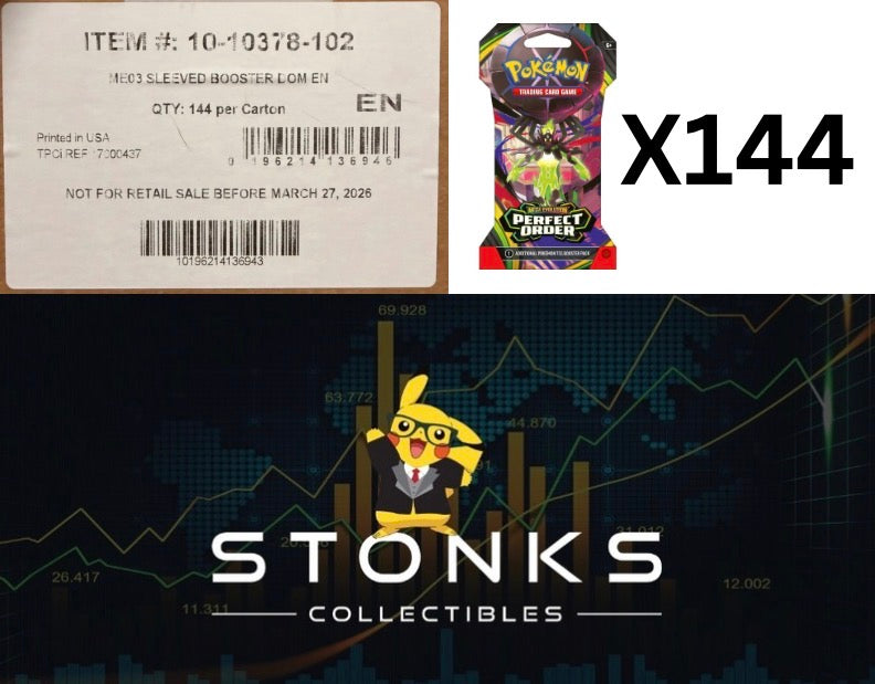 Pokemon TCG Perfect Order sleeved booster pack (Sealed carton of 144 packs)
